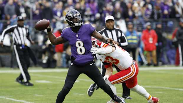 Lamar Jackson ATRAPA su propio pase 